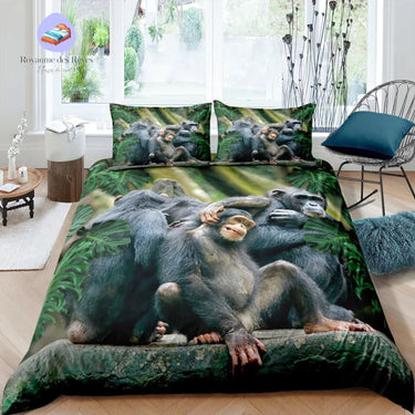 Dekbedovertrek Monkey Families
